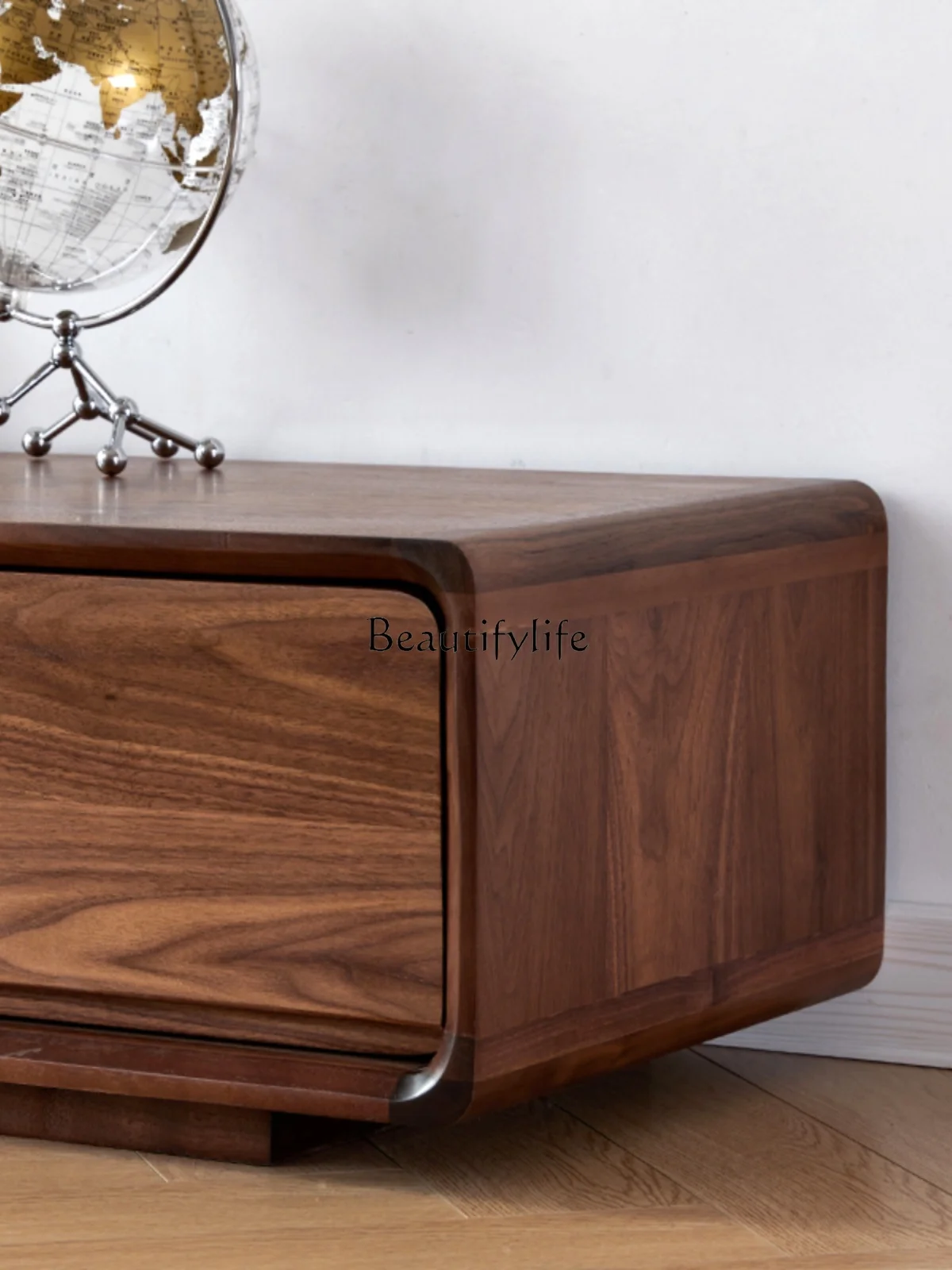 TV Cabinet Solid Wood Nordic Simple Modern Small Apartment Living Room Floor Customization