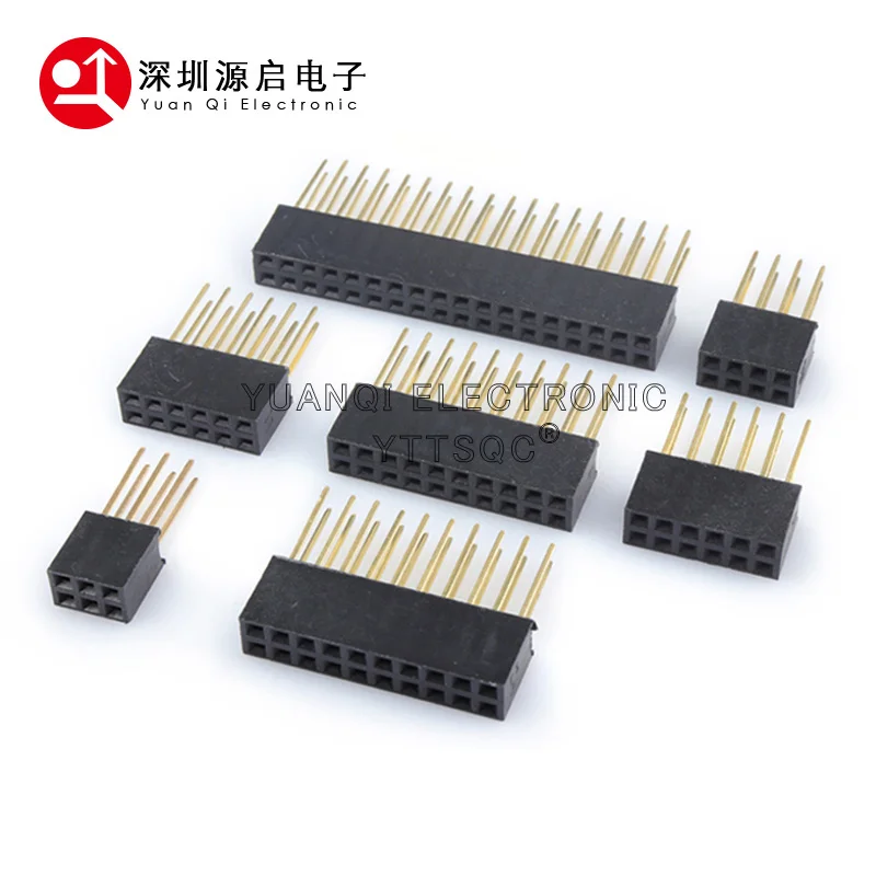 2.54mm  Long pins PC104 11mm Single Double Row Female Socket 1X5/6/8/10/15/16/40 2X3/4/20/18/40  PCB Board PinHeader For Arduino