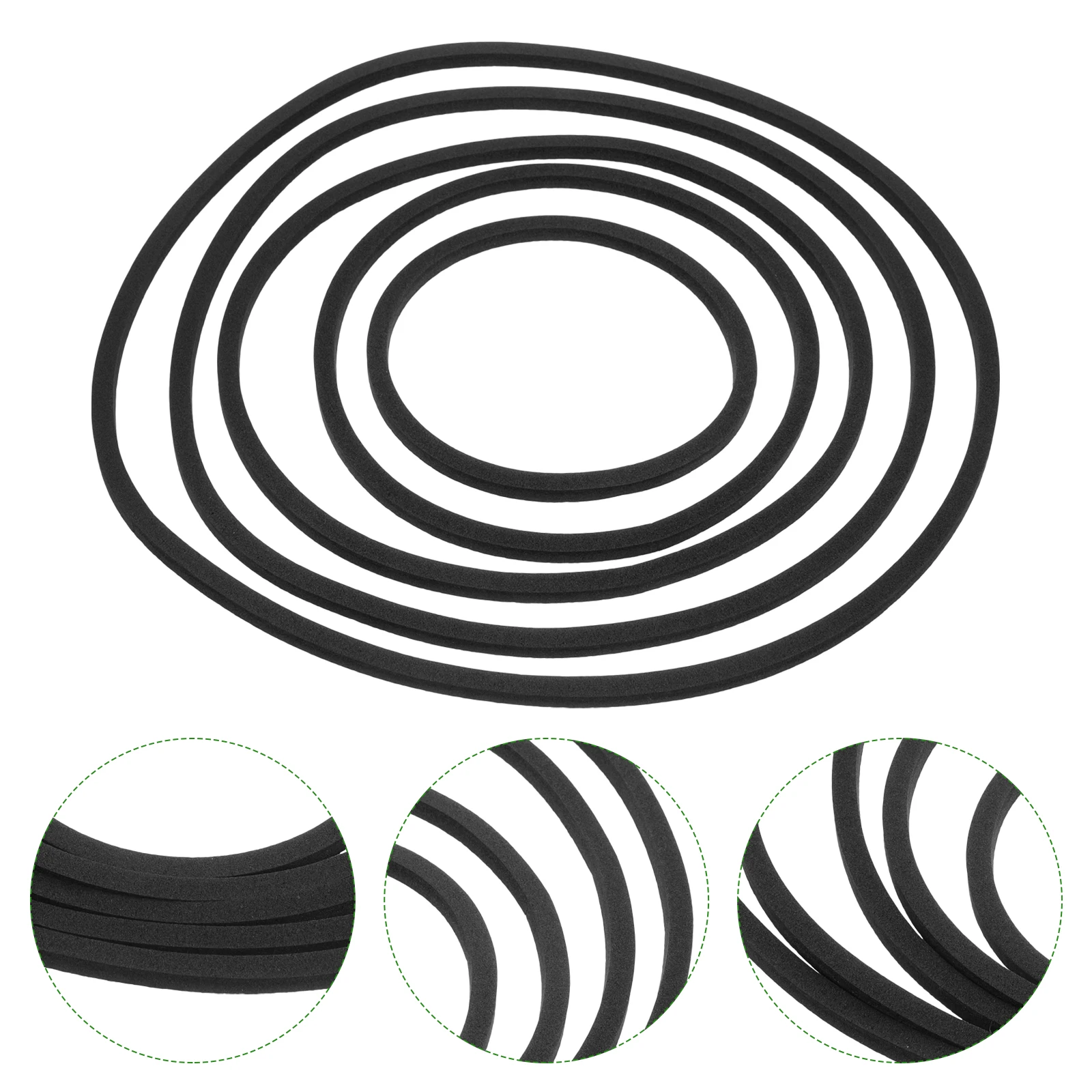 

5pcs Fish Tank Grass Retaining Rings Black 80-200mm EVA Floating Plant Aquarium Accessories Feeding Isolation Circles
