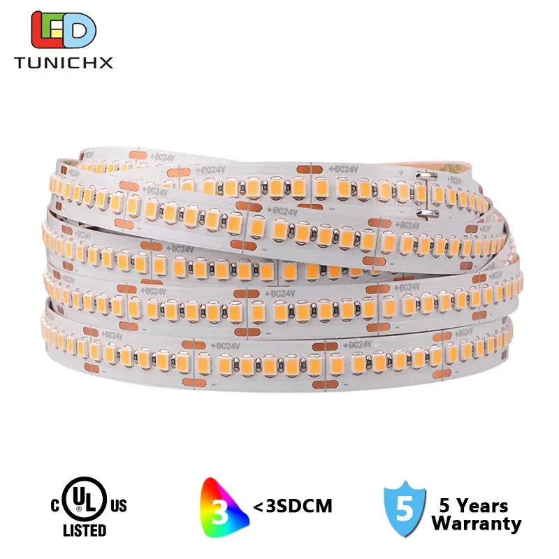 

DC12V 24V 2835 LED Strip Light 60/120/240 LEDs/m 16.4ft Flexible Ribbon Led Tape RA90 SMD2835 Led Lights 3000K-6000K Room Decor