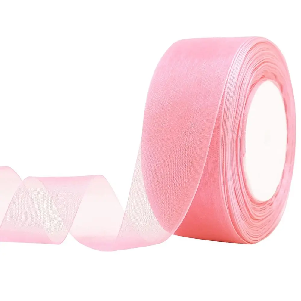 

1-1/2 Inch 50 Yards/Roll Sheer Organza Ribbon for Gift Wrapping, Party Decoration,Christmas Tree Crafts Handmade Bows Wreaths