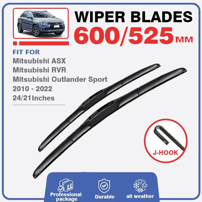 Car Wiper Blades For Mitsubishi ASX RVR Outlander Sport 2010 - 2022 Windscreen Windshield Window Washer Cutter Car Accessories