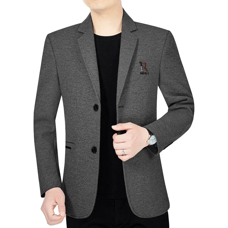 

TFETTERS Brand 2025 Spring Elegant Man Jacket Blazer Letter Printing Casual Men's Jacket Blazers Autumn Fashion Suits Blazer Men