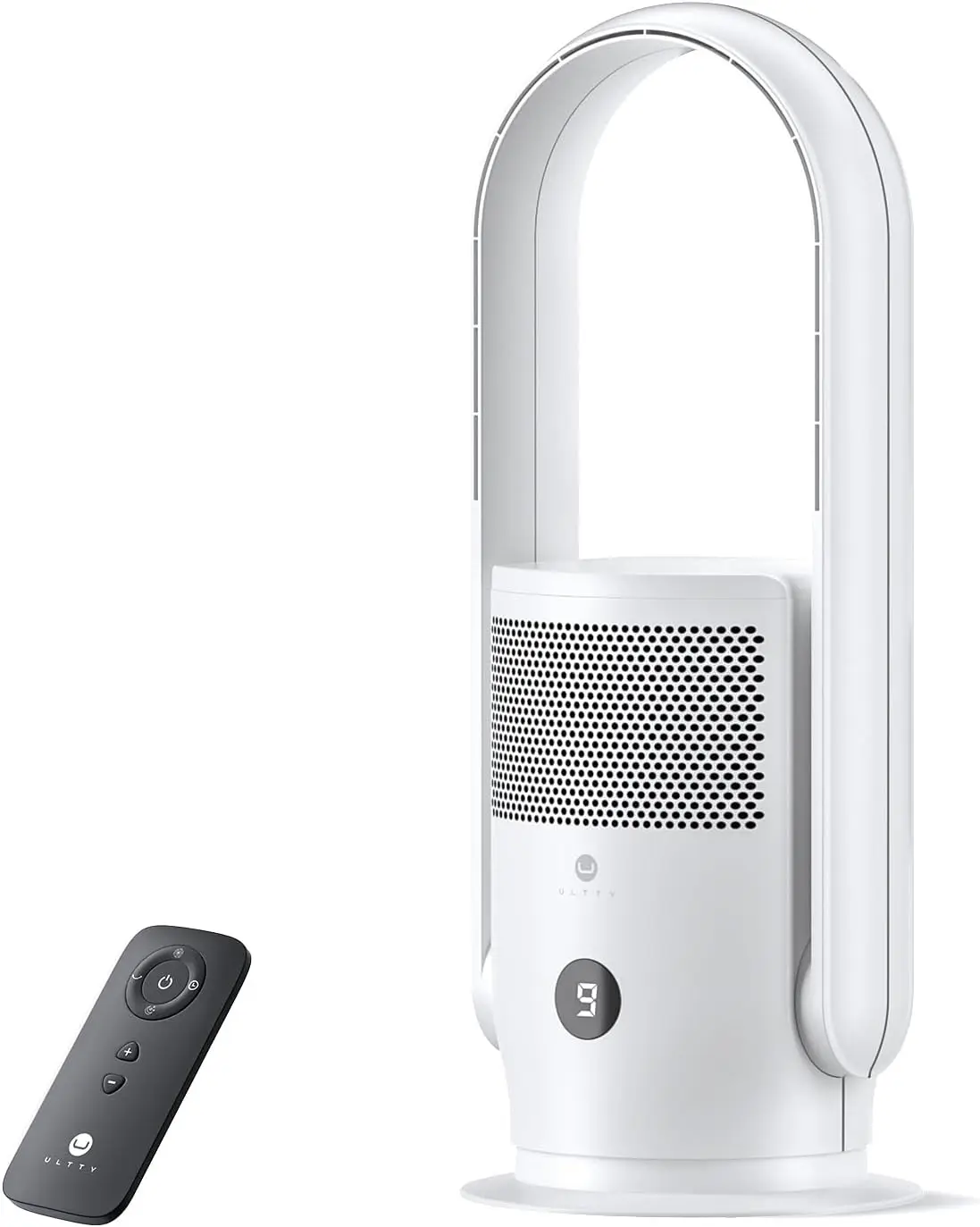 مروحة برجية خالية من الشفرة مع منقي هواء 90 °   مروحة متأرجحة خالية من الشفرة مع مراوح أرضية بمؤقت 8 ساعات تعمل باللمس عن بعد لغرفة المنزل والمكتب