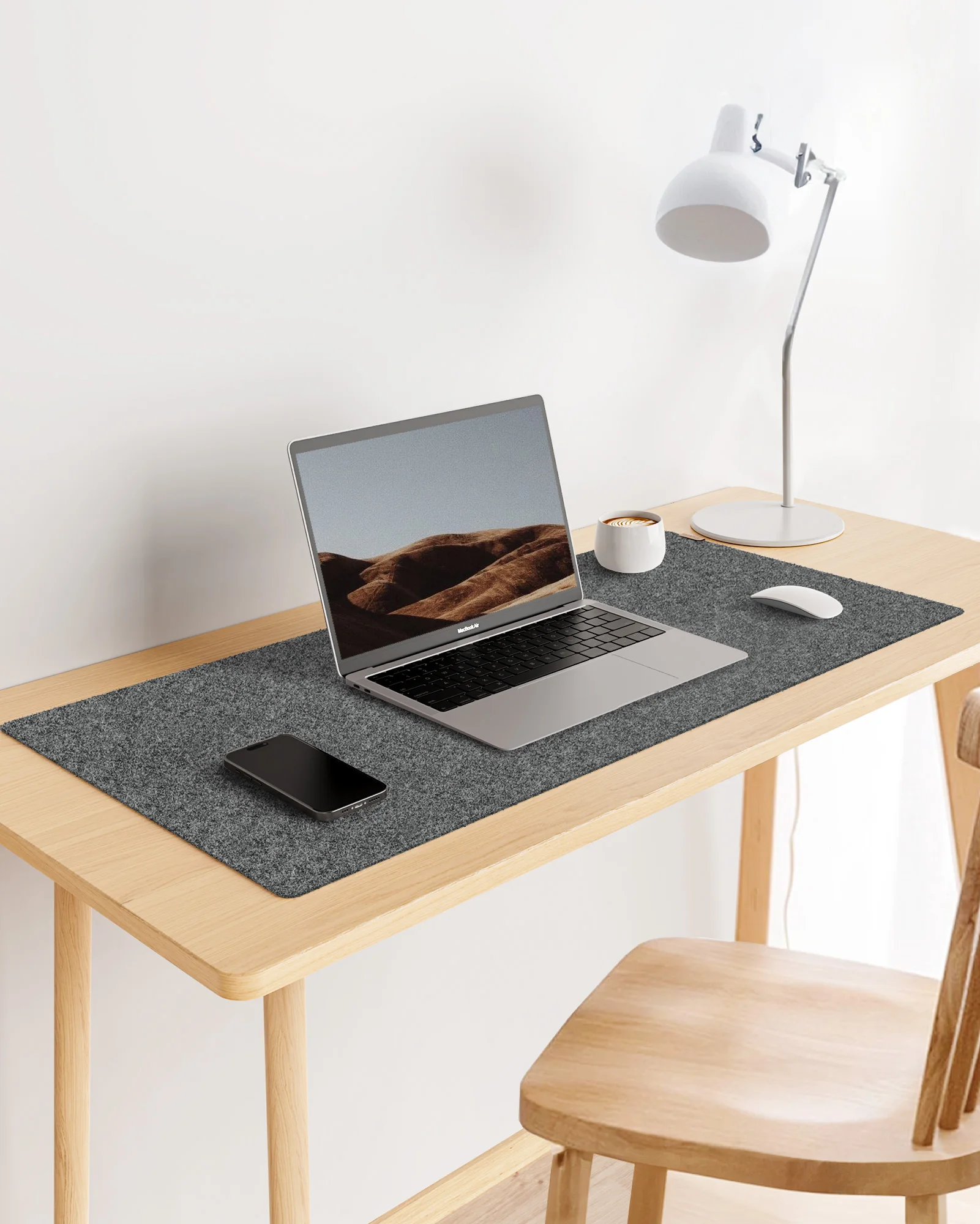 Grand tapis de bureau en feutre, tapis de souris complet, polymères de bureau pour clavier, polymères d'ordinateur pour bureau, protecteur de tapis de bureau en feutre