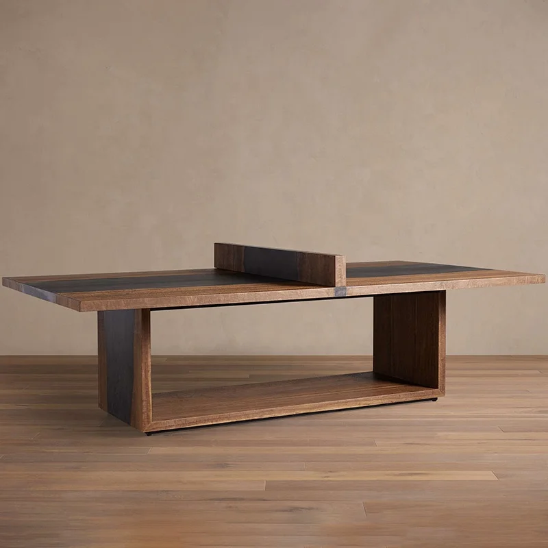 Top Grade Hardwood Table Tennis Table 2.74m, Custom Frame Color for Villa & Resort Interior Decoration