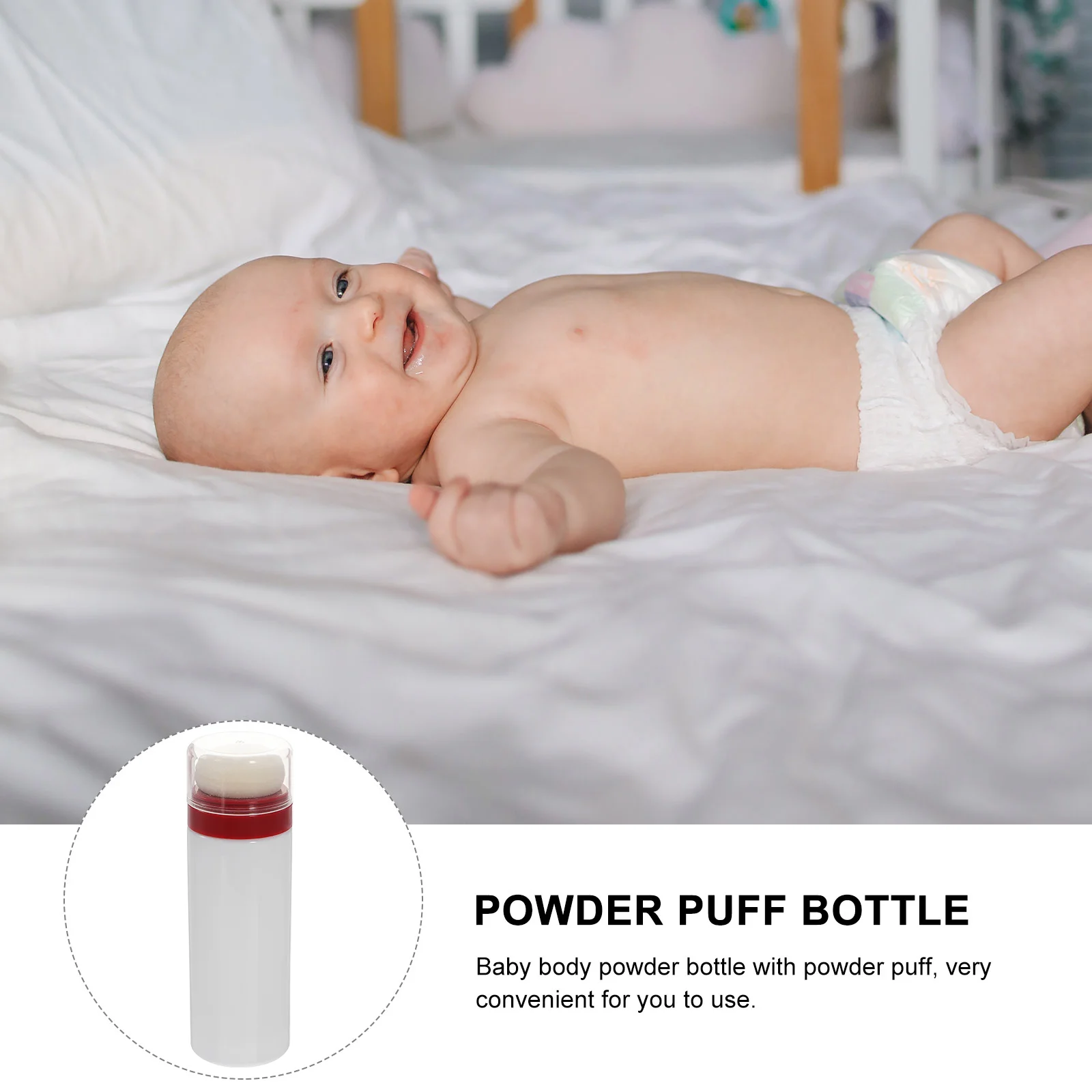 2 Pcs Powder Storage Bottle Talcum Holder Gifts for New Mom Portable Puff Body Infant Baby