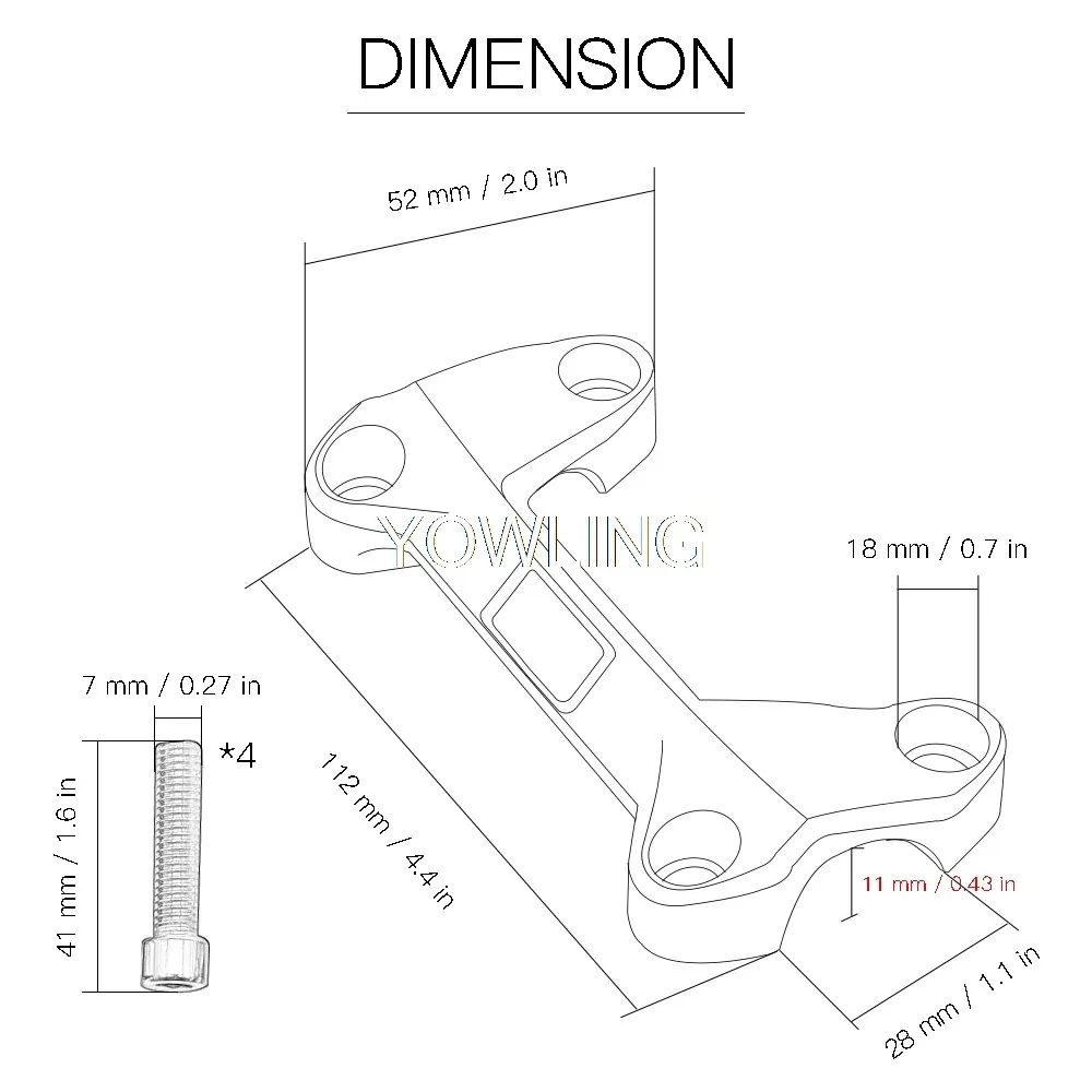 Soporte de montaje para manillar de motocicleta, abrazadera superior para DUKE 125, 200, 390, DUKE200, DUKE390, DUKE125