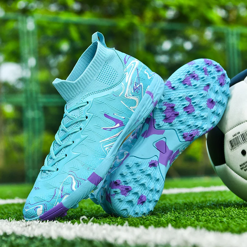 Neue Herren-Fußballschuhe für Rasen, Ultraleichte Sport-Indoor-FG-Turf-Futsal-Erwachsenen-Fußballstiefel, Rutschfeste Komfortable Stollenschuhe – Detail 11