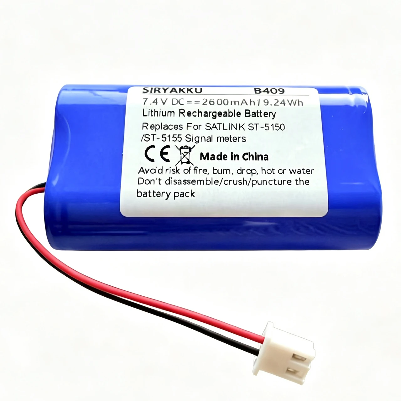 7.4V Lithium Rechargeable Battery 18650 2S For Satlink Labgear S501 DVB-T/T2/C DVB-S/S2 ST-5150/ST-5155 Signal Meters