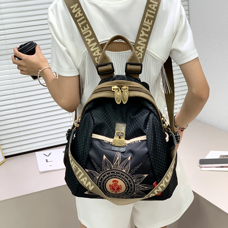 Fancy Women\'s Backpack Brand Designer Light Travel Bagpack Female Shoulder Bags Large Capacity Side Bag Pack for Ladies