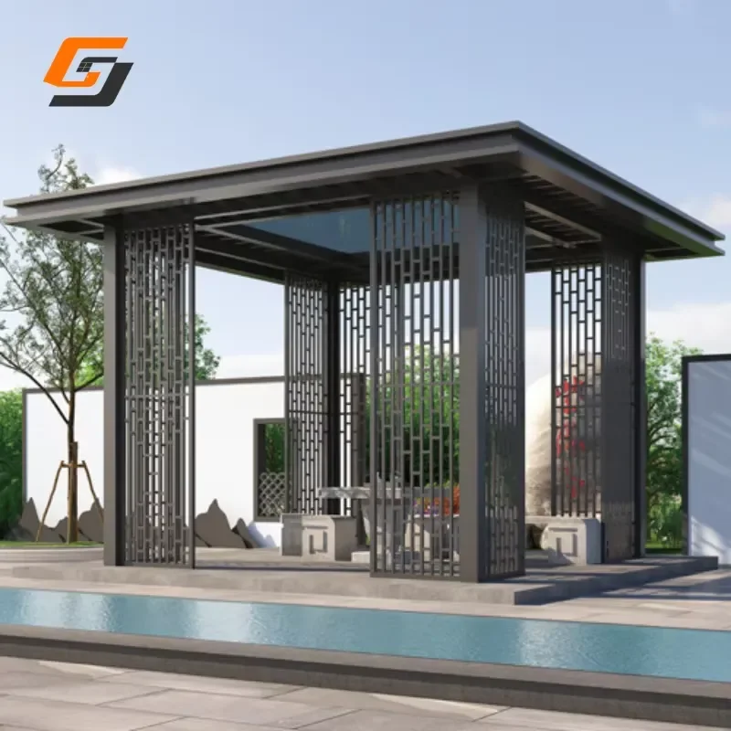 Modern Four-Season Free Standing Sunroom Solarium Glass Greenhouse with Aluminum Frame for Outdoor Application