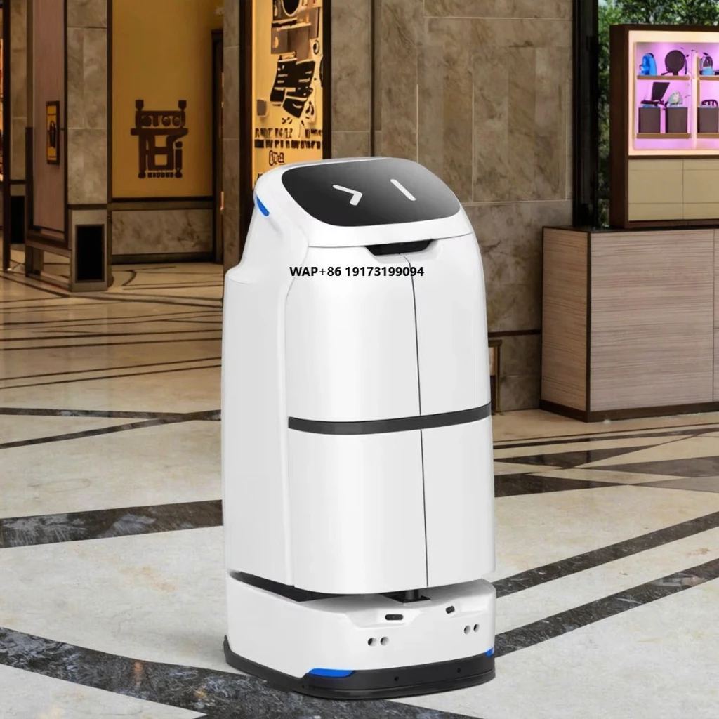 Cater Last Mile Automatic Mobile Hotel Food Autonomous Smart Robotic Commercial Delivery Serving Service Control Robot