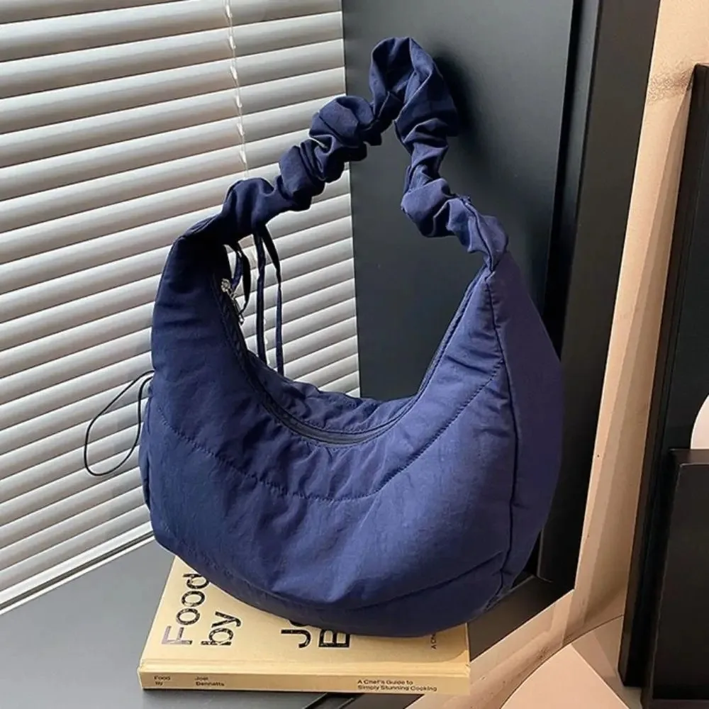 Fashionable Nylon Pleated Shoulder Bag Portable Drawstring Crossbody Bag Underarm Bag  INS Korean Style Hand Bag Outdoor - view 2