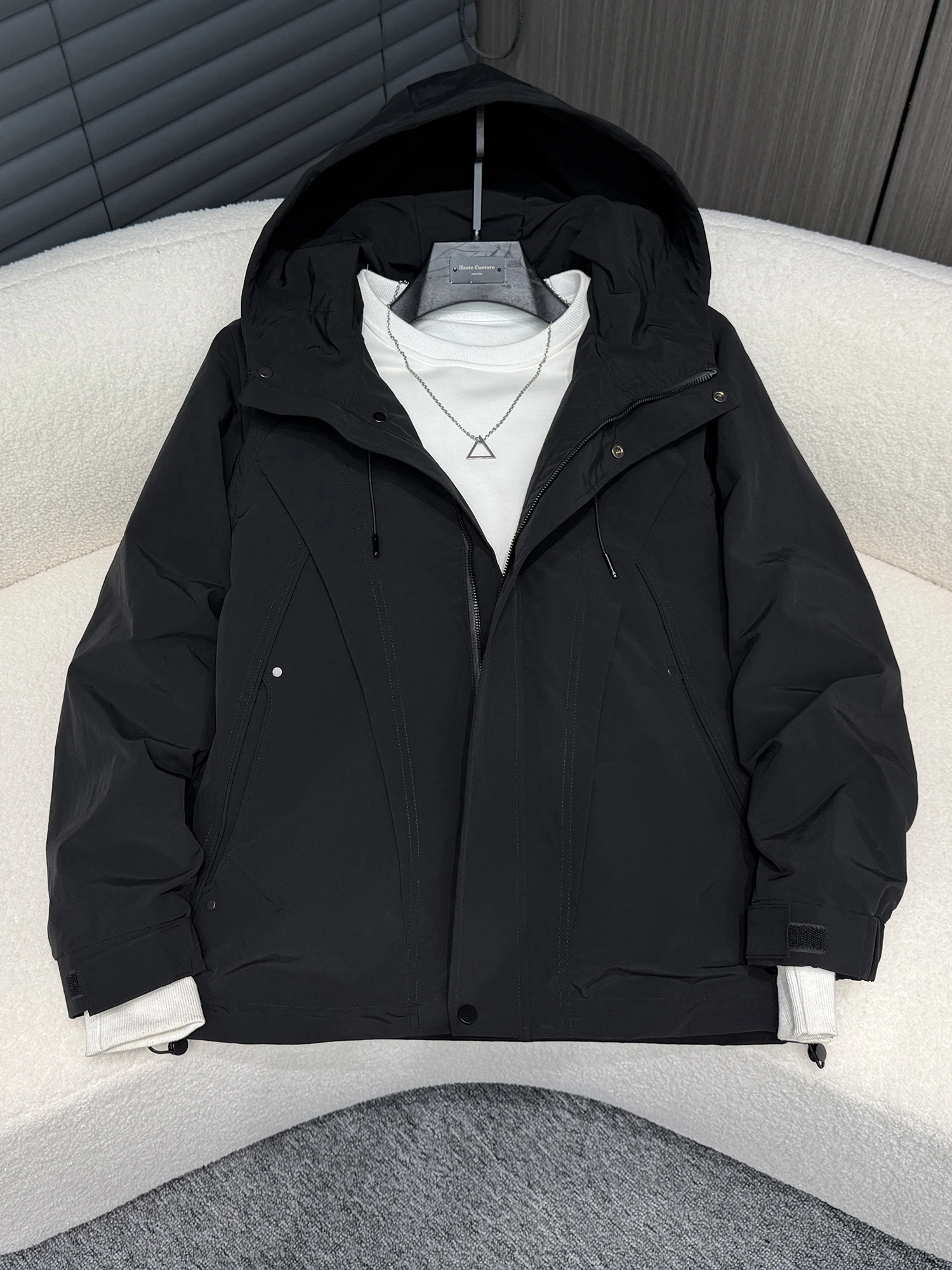 

Модная рабочая одежда Jaet, мужская зимняя новая универсальная мужская куртка с капюшоном из полиэстера и нейлона Cosite Fiber Jaet