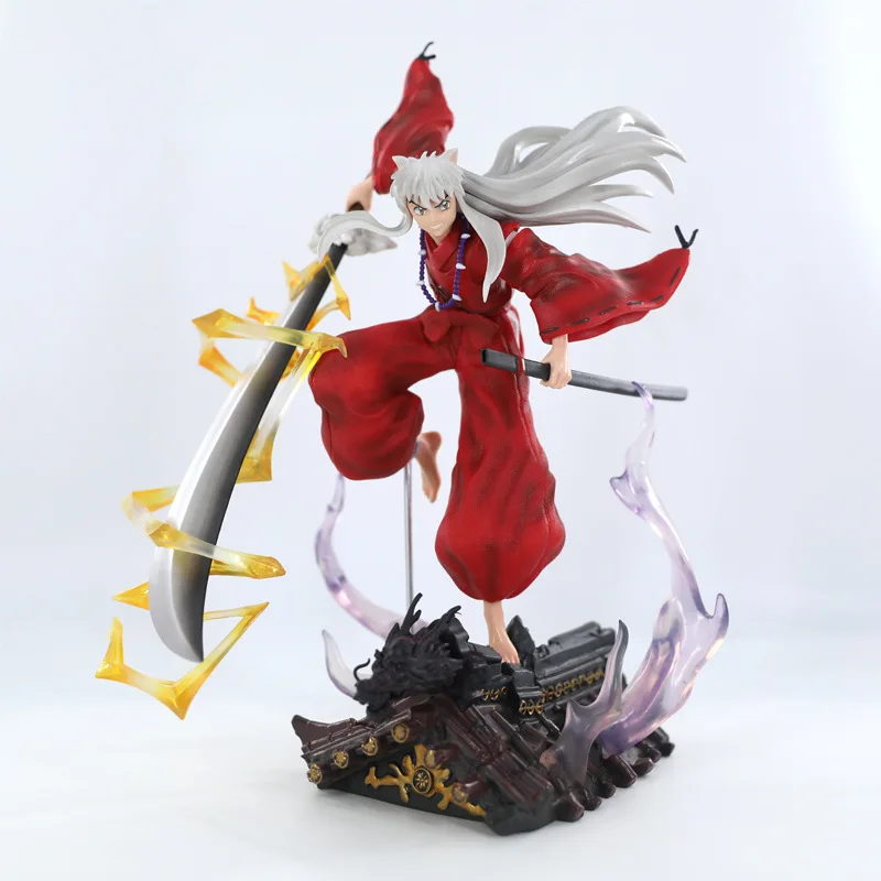 GK Sesshomaru Figura Battle Version Inuyasha Rooftop Scene Statue Model Figure