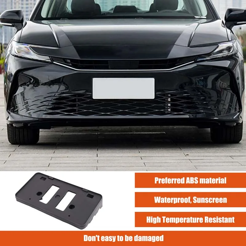 For Toyota Camry SE XSE 2018-2024 ABS Black Car Front License Plate Bracket Modification Accessories OE: 7510106090, 75101-06090