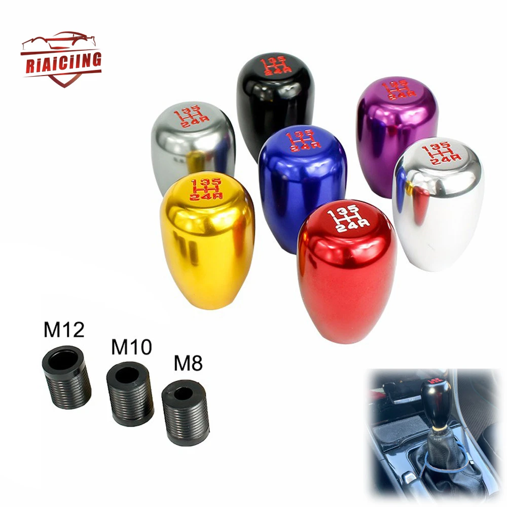 7 Colors Universal Racing  Aluminum Alloy Automatic 5 Speed Car Auto Gear Shift Knob For Manual Transmission Gear Level