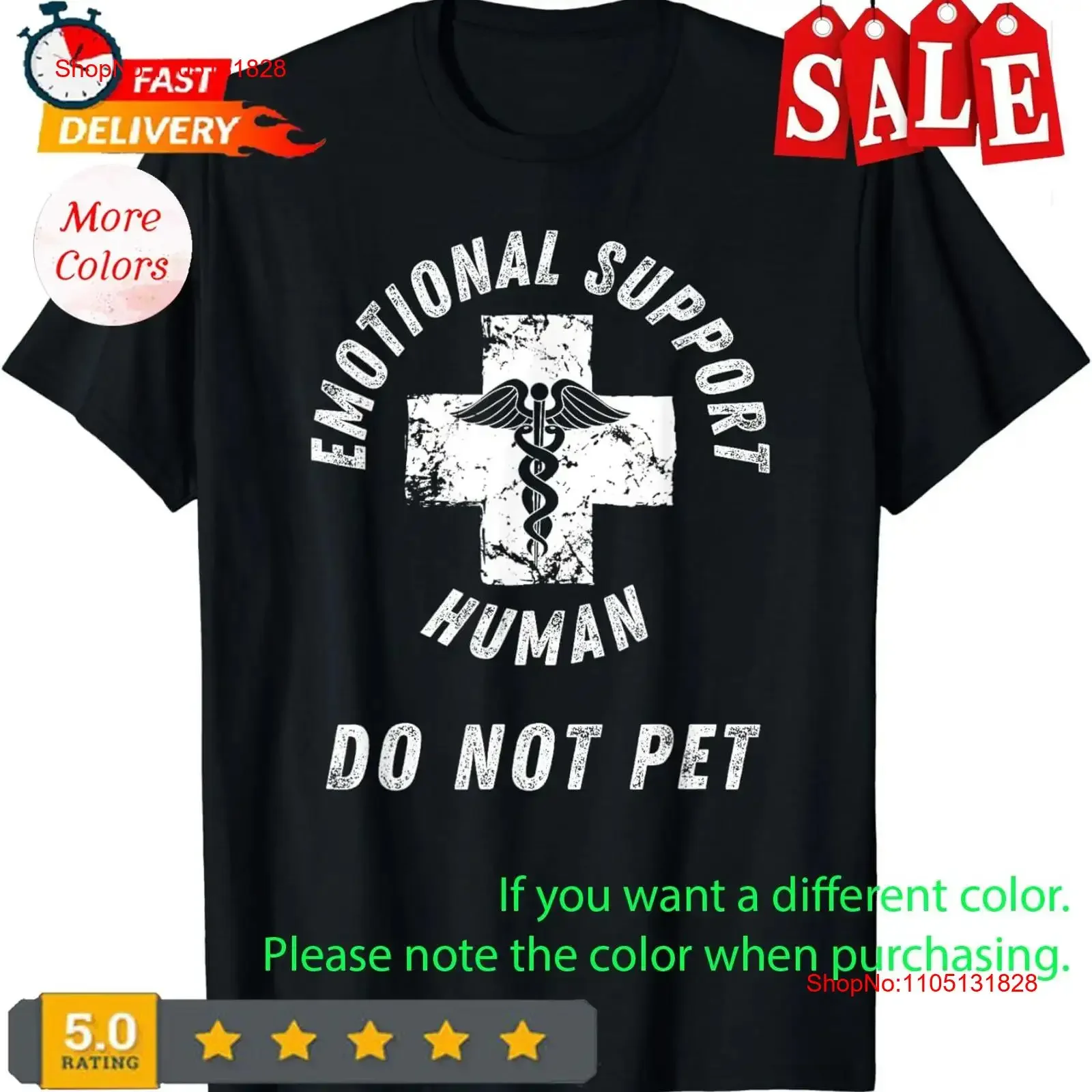 

НОВАЯ ОГРАНИЧЕННАЯ Футболка Dog Love Humor Emotional Support Human Do Not Pet, винтажная стираная повседневная универсальная дышащая футболка