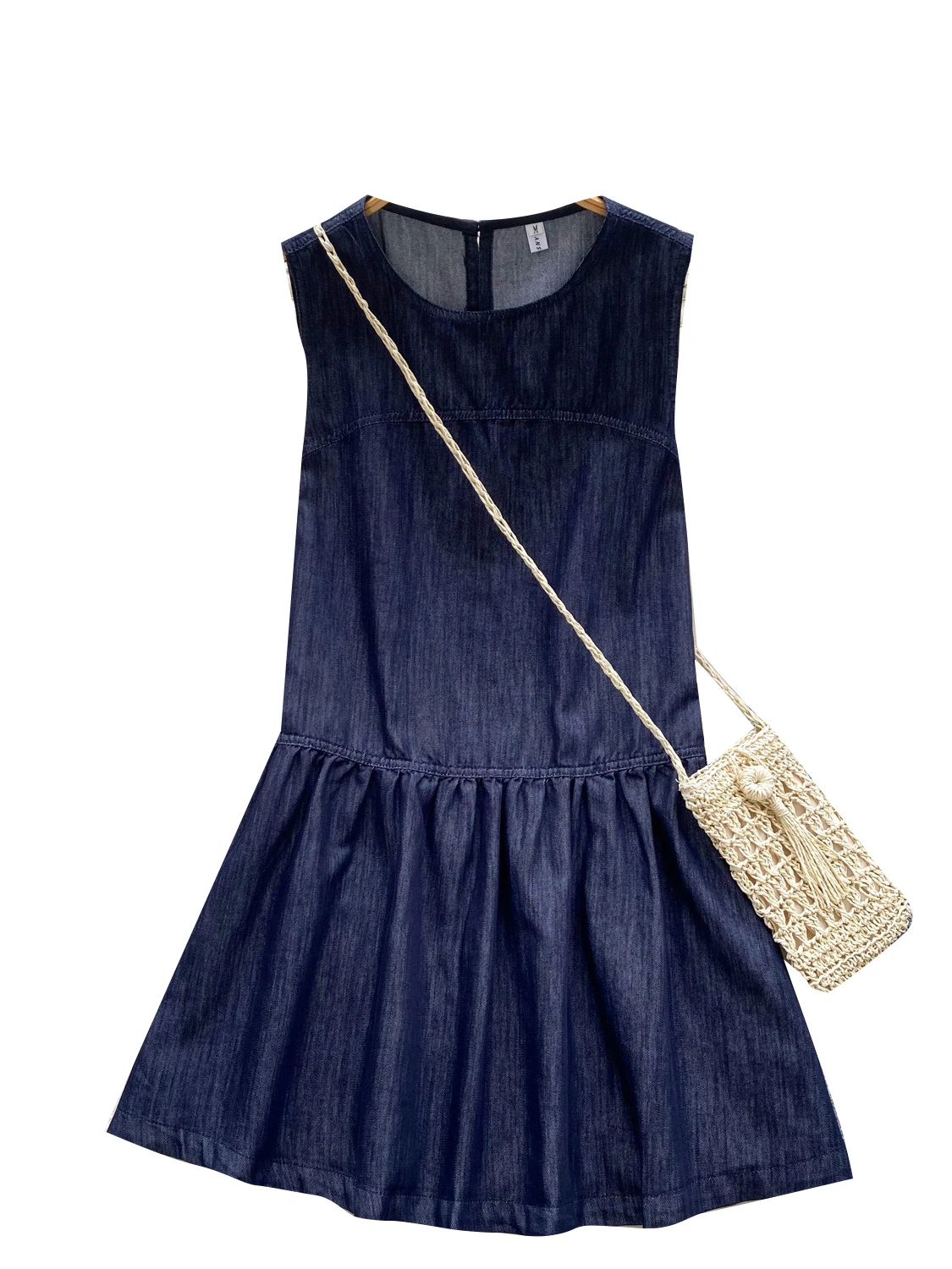 Ele Svel Denim Dr Women's Summer Loose Fit Vintage Sle High Waist A-Line Skirt Ci Commute Korean Sle