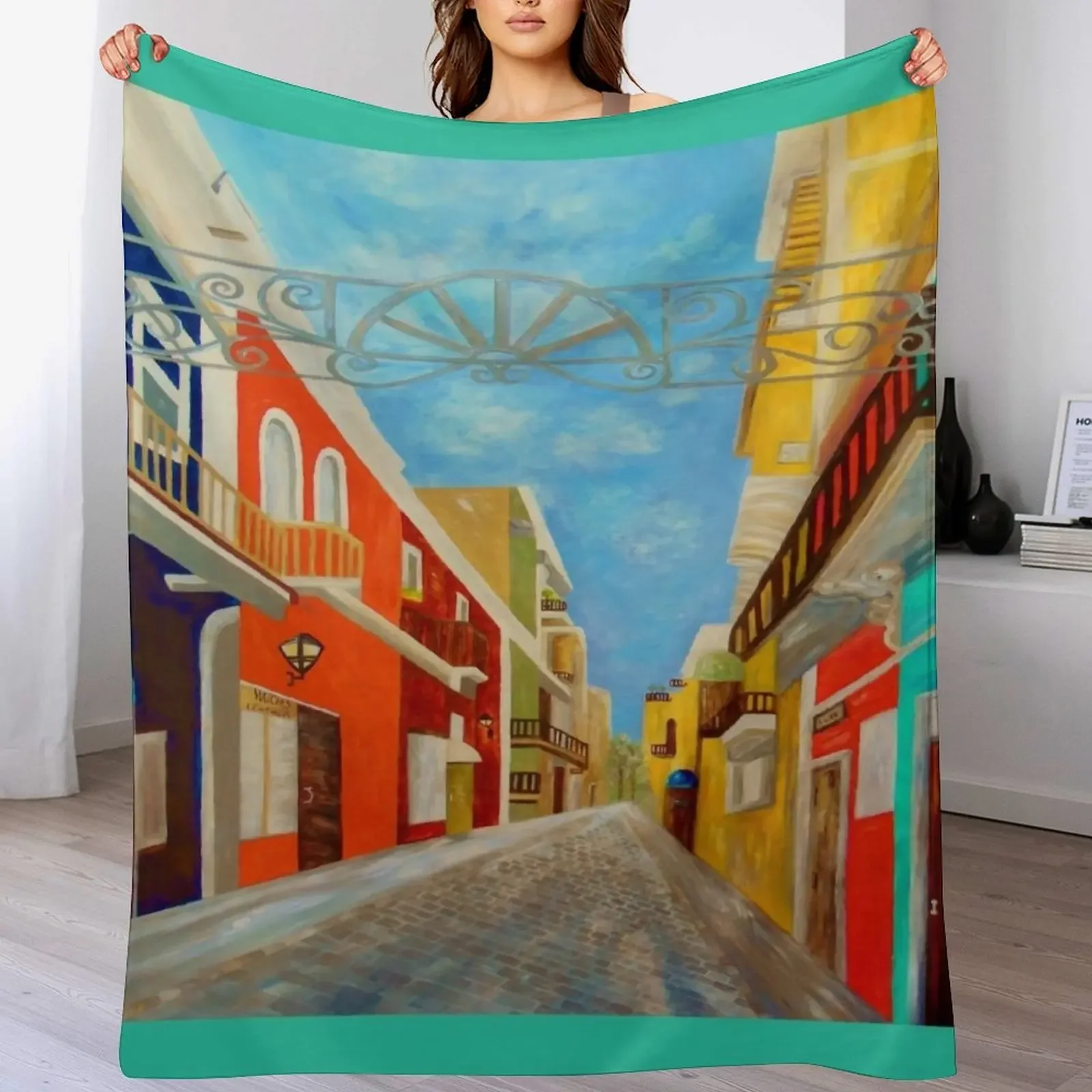 

New Old San Juan Throw Blanket Polar manga Blankets