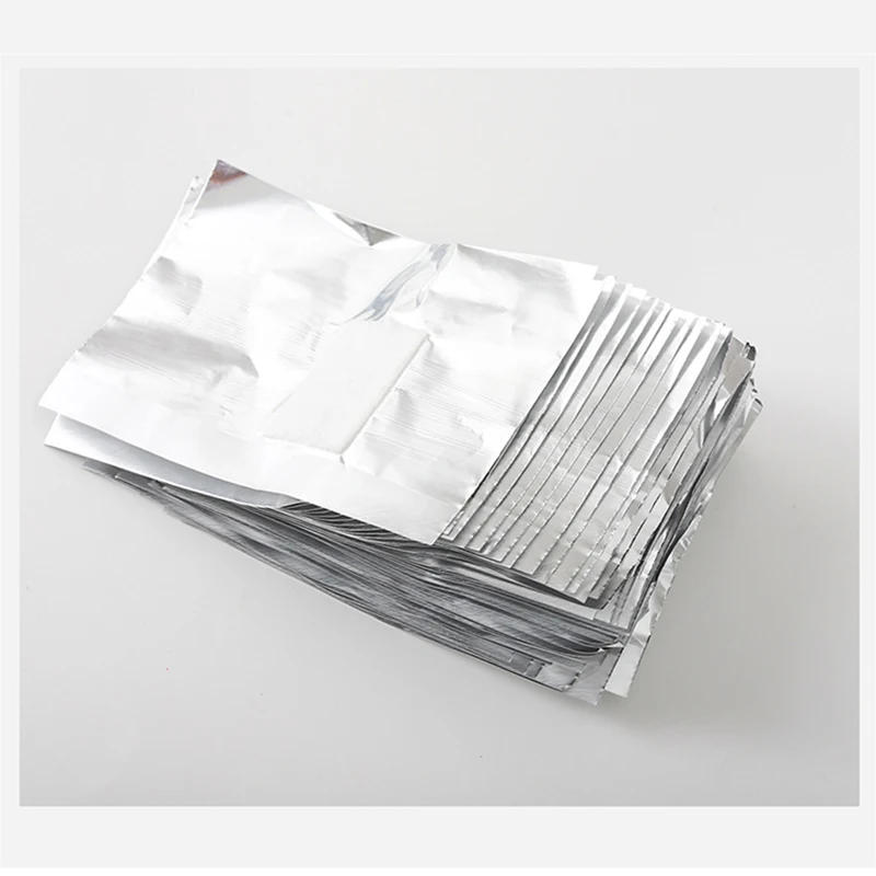 50/100Pcs เล็บอลูมิเนียมฟอยล์เล็บแช่เจลอะคริลิคขัดเล็บกําจัด Wraps เจล Remover เล็บเครื่องมือ