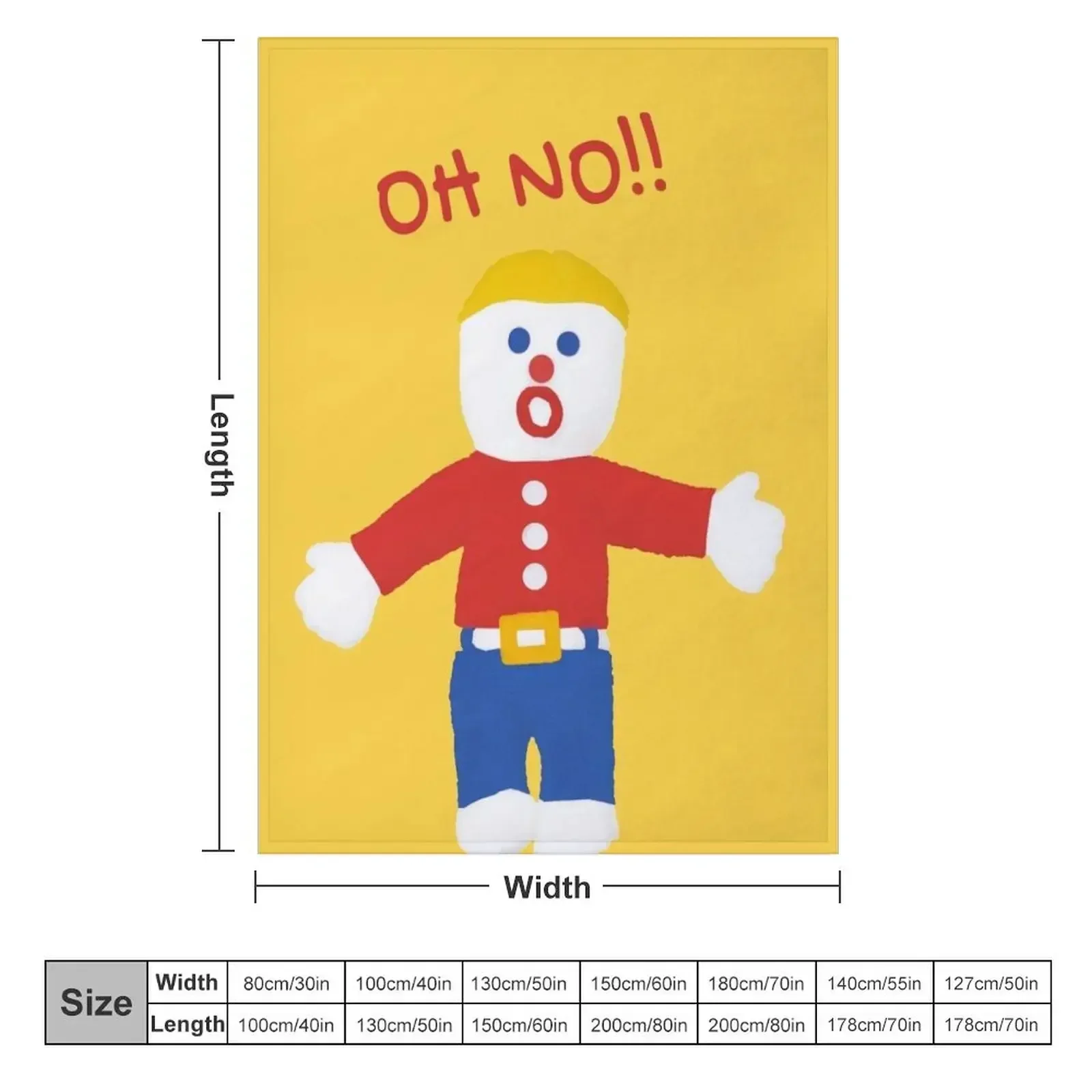 Oh no!!! mr. bill Throw Blanket couch cozy soft plush fuzzy picnic outdoor blanket