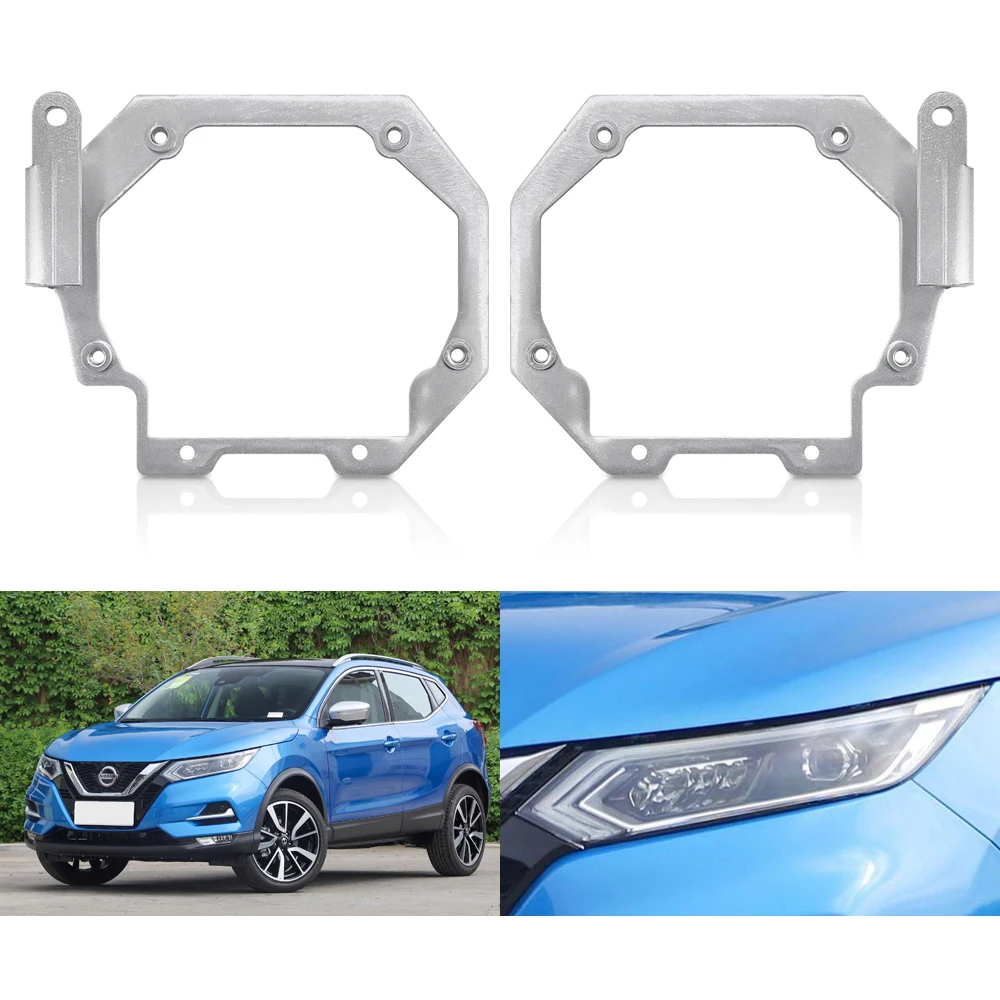 Taochis Car-Styling Adapter Frame Headlight Bracket for Nissan Qashqai LED 2019 car lamp holder retrofit upgrade car light