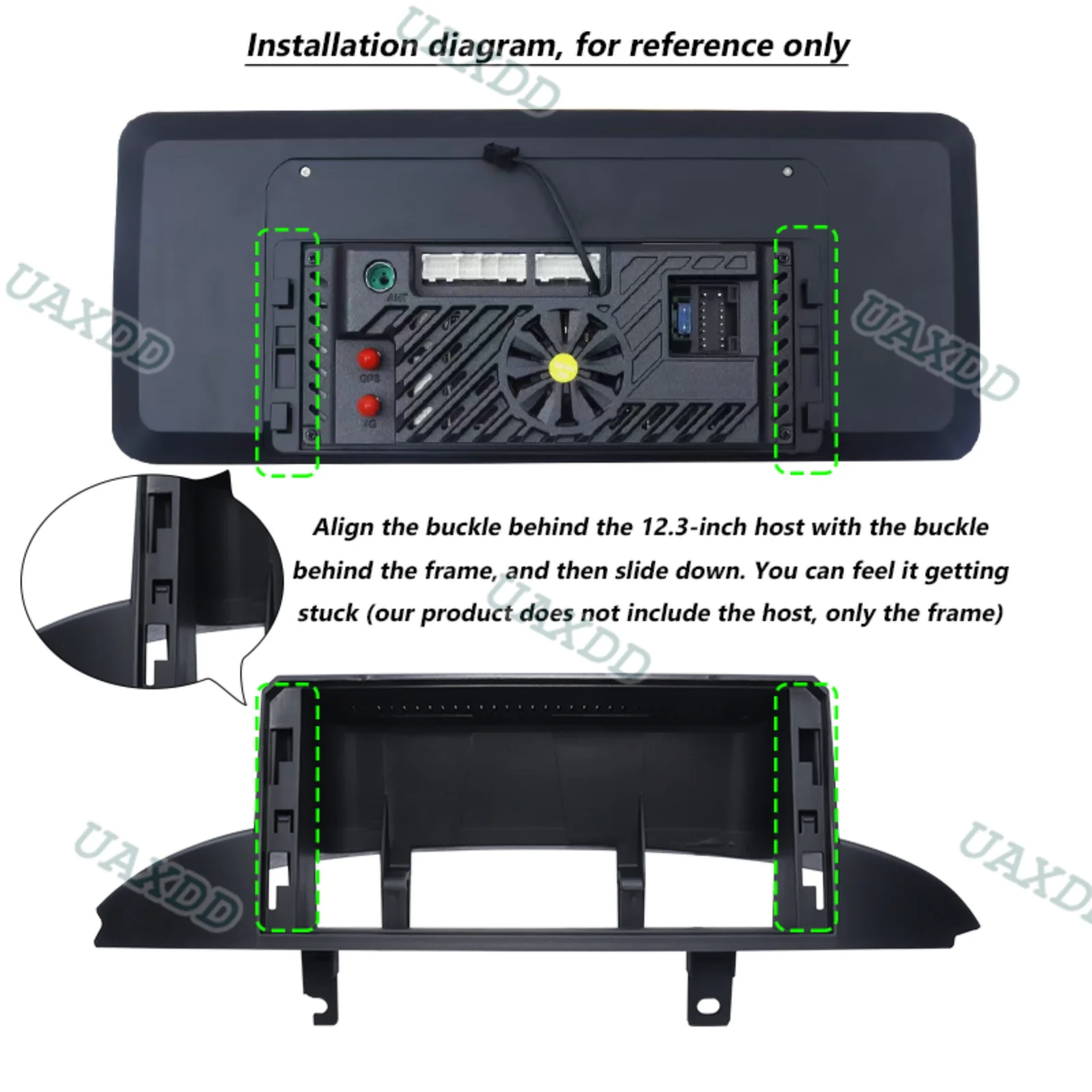 2-DIN-Autoradio für BMW 2006-2019 3 5 6 7 X1 X3 X5 GT E60 E81 E82 E87 SERIE 10,25 12,3 Zoll Android Basisrahmen-Kit Panel Mittelkonsole – Detail 5