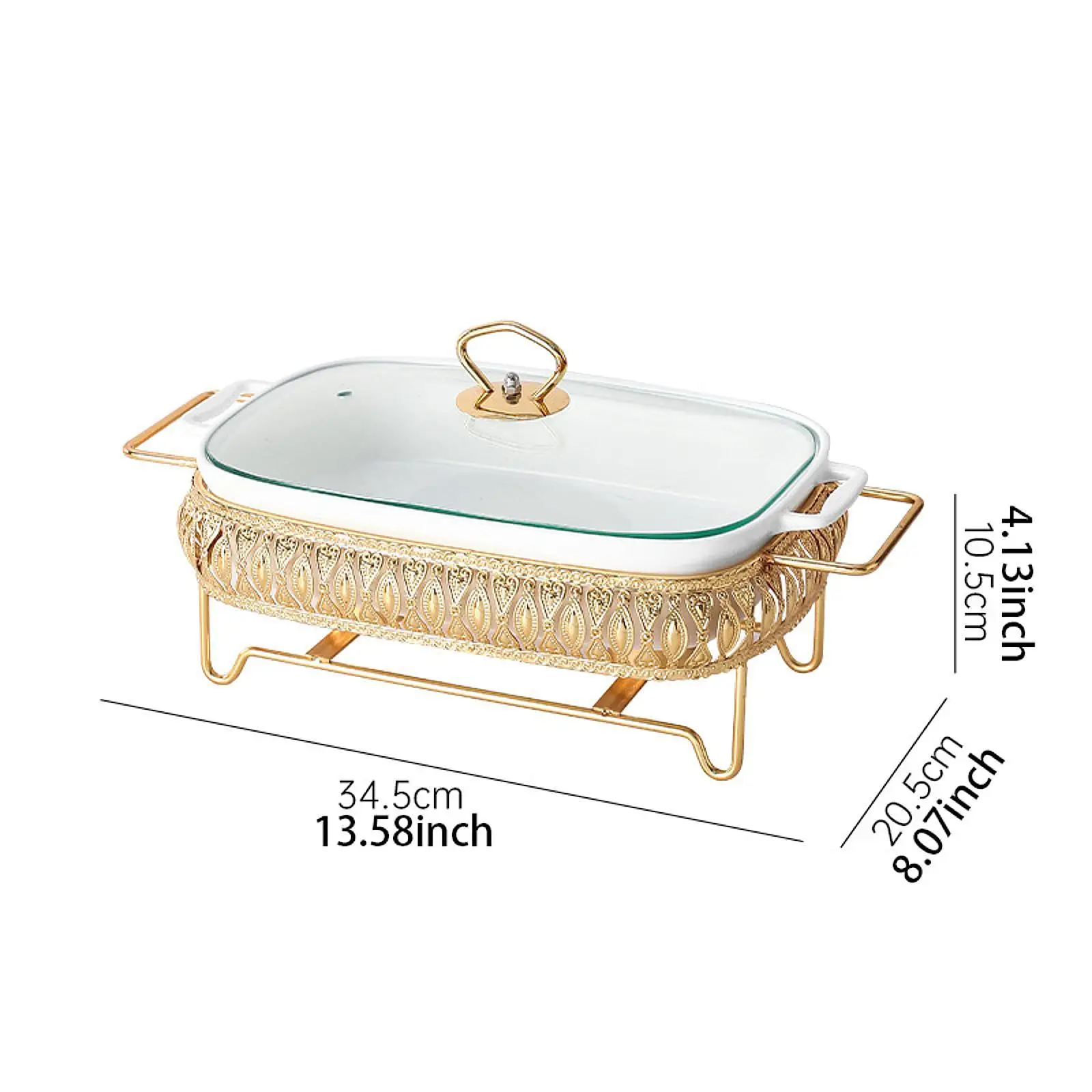 Chafing Dish Tableware Food Plate with Stand Family Food Preserve Tray