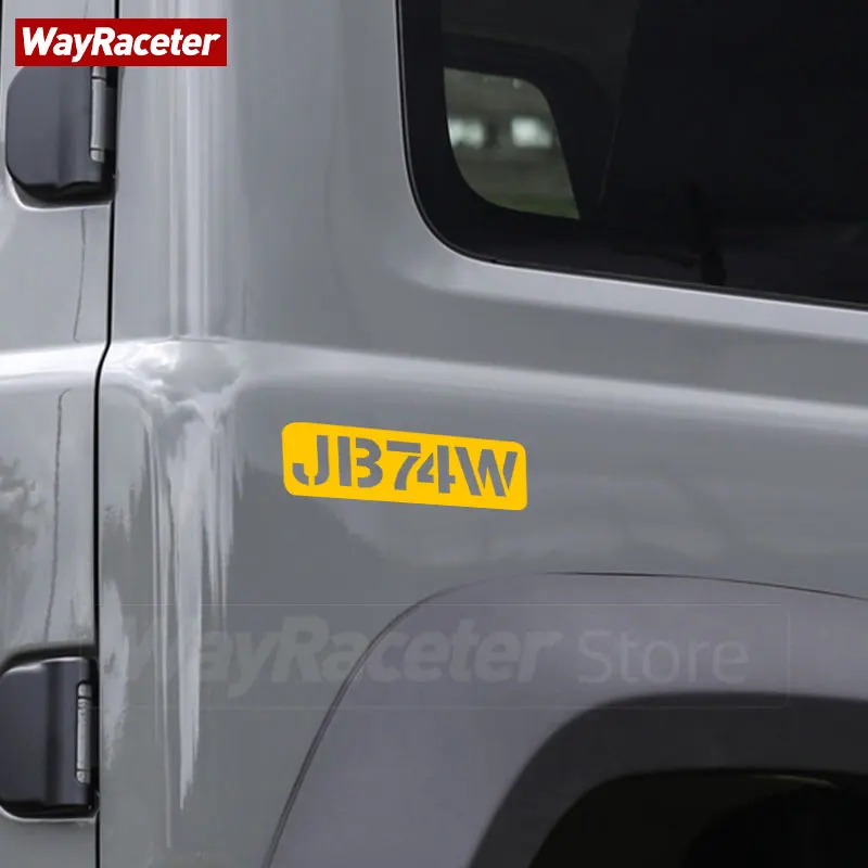 2 Pcs Reflective Hood Bonnet Side Fender Window Trunk Sticker JB74W Graphics Vinyl Decal For Suzuki Jimny Accessories 2022 2023