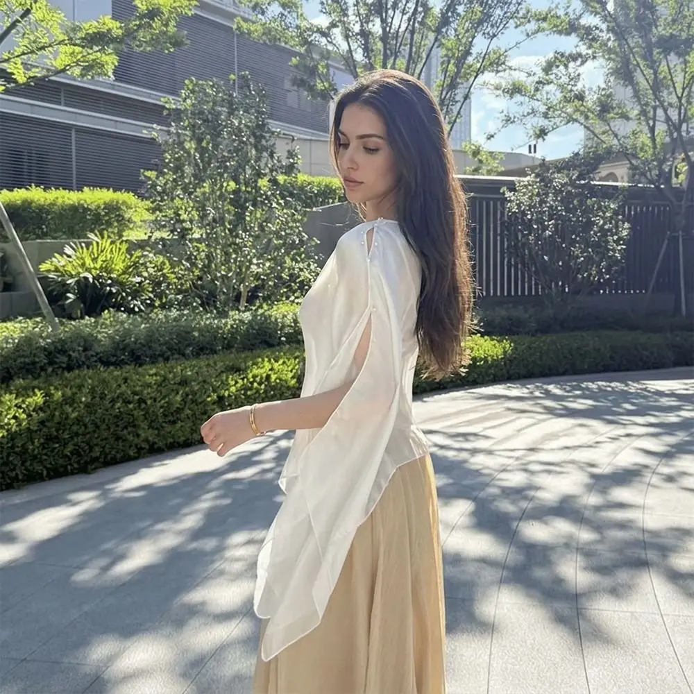 Multicolor Sun Protection Shawl Chiffon Thin Trendy Scarf Vacation Travel Photography Air-conditioned Sweater Summer Season