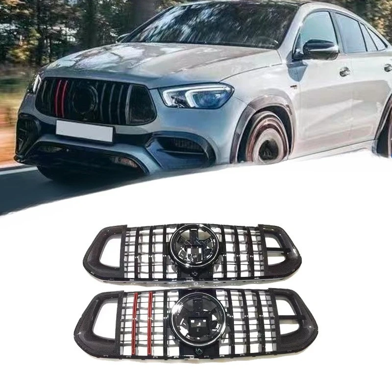 

For Mercedes Benz GLE W167 20-22 Model Sport Brabus Style Front Grille Gloss Black Direct Fit Easy Installation Exterior Upgrade