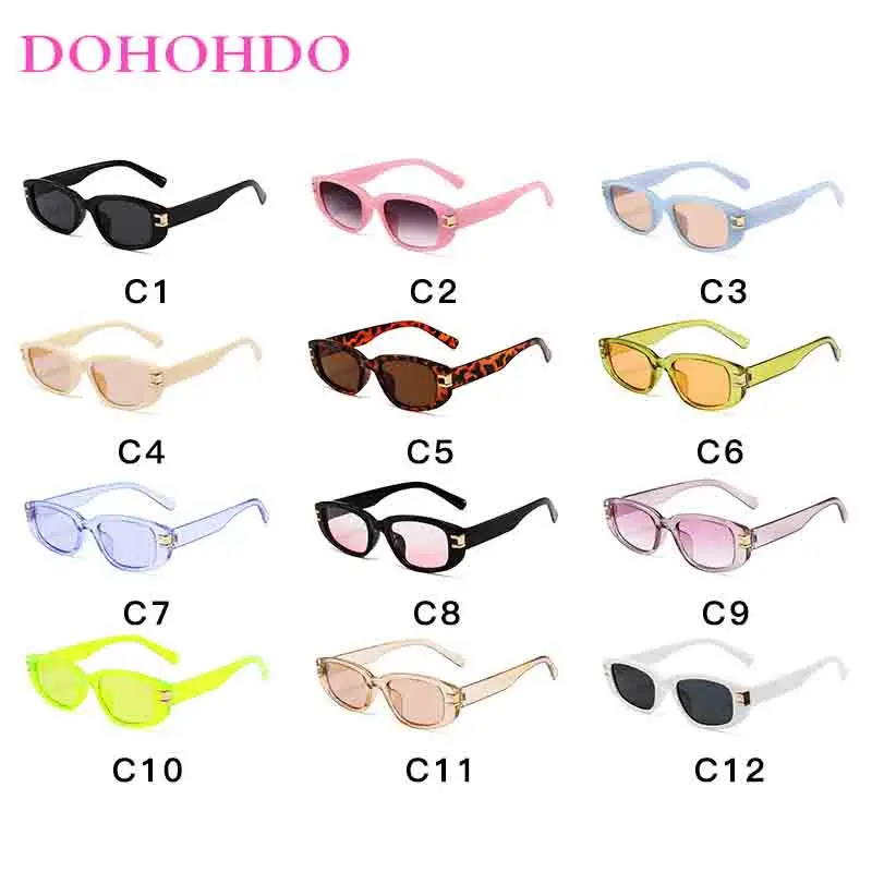 2025 موضة النظارات الشمسية العصرية للرجال النساء لون الحلوى البيضاوي نظارات شمسية الرجعية في الهواء الطلق السفر النظارات الشمسية UV400 lrest De Sol