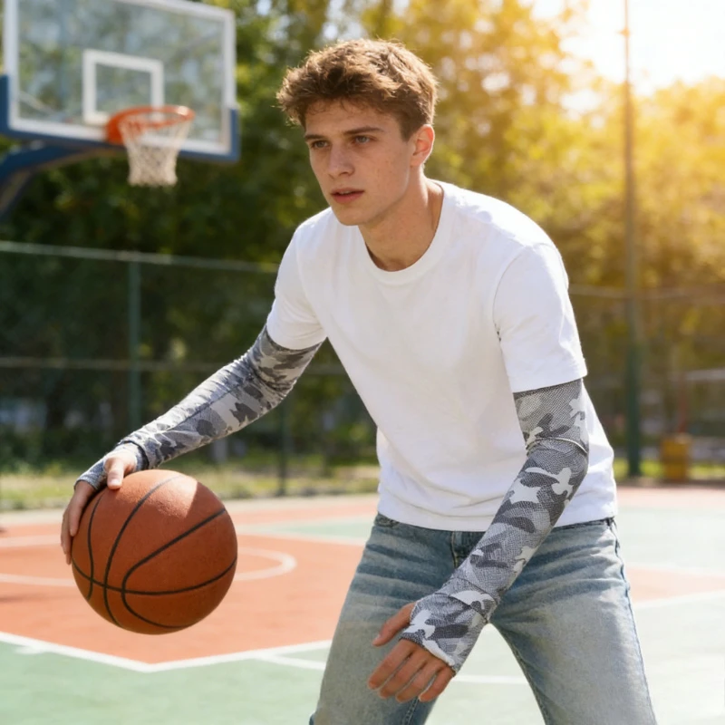 

Summer Men's Camouflage Sunscreen Ice Sleeve Sports Outdoor Cycling Sunshade