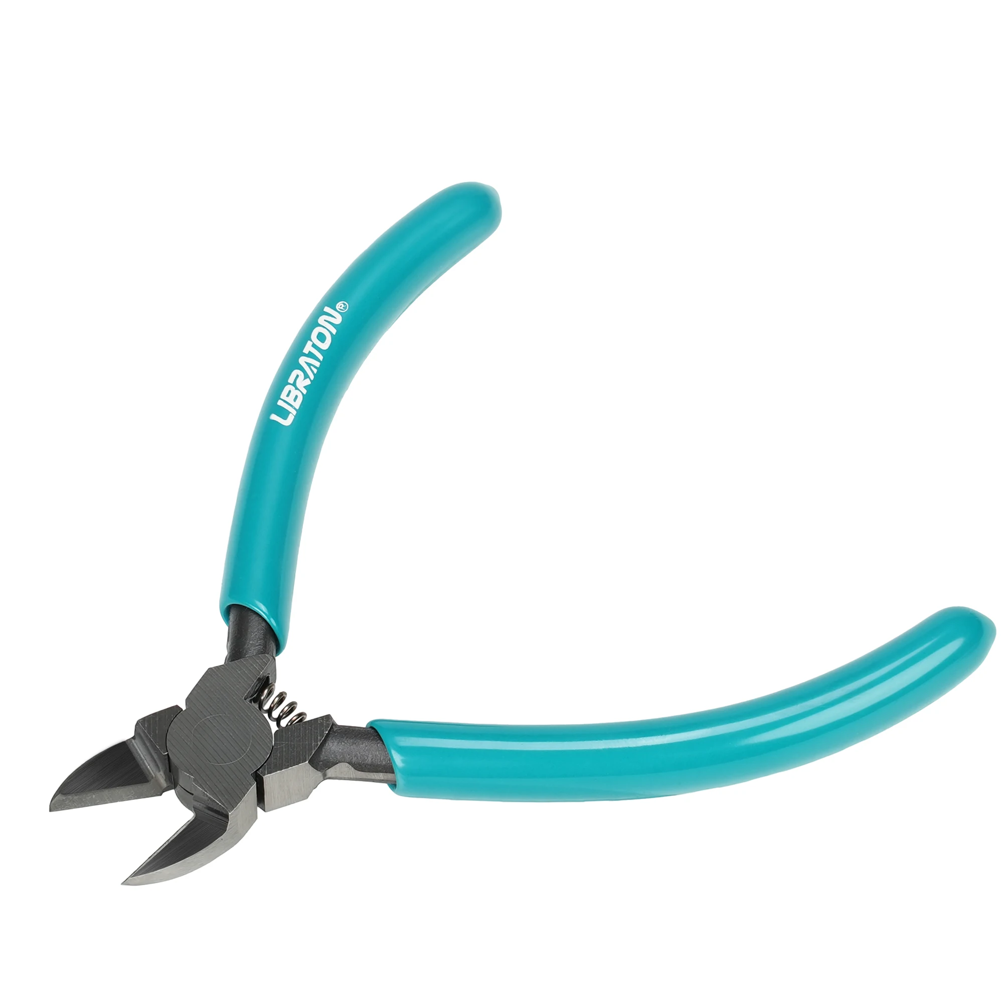 LIBRATON 4 inch Micro Wire Cutters Ultra Sharp Spring Loaded Side Cutters Flush Cut Pliers for Electronics Jewelry Model Kits