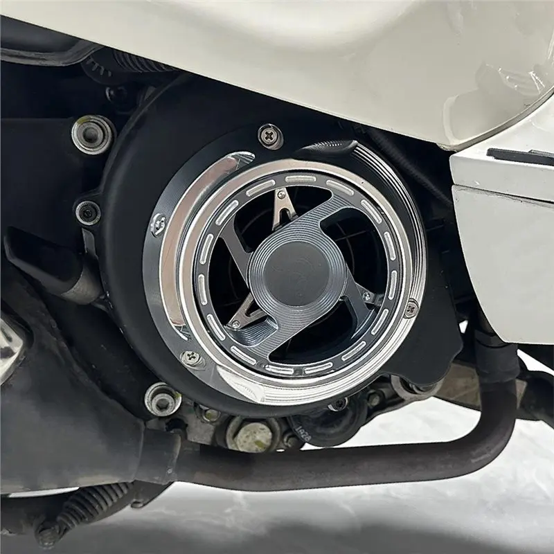 L10A Rotating Cooling Fan Cover Motorcycle Accessories CNC Aluminum Engine Radiator Cover For Vespa Sprint Primavera 150 125