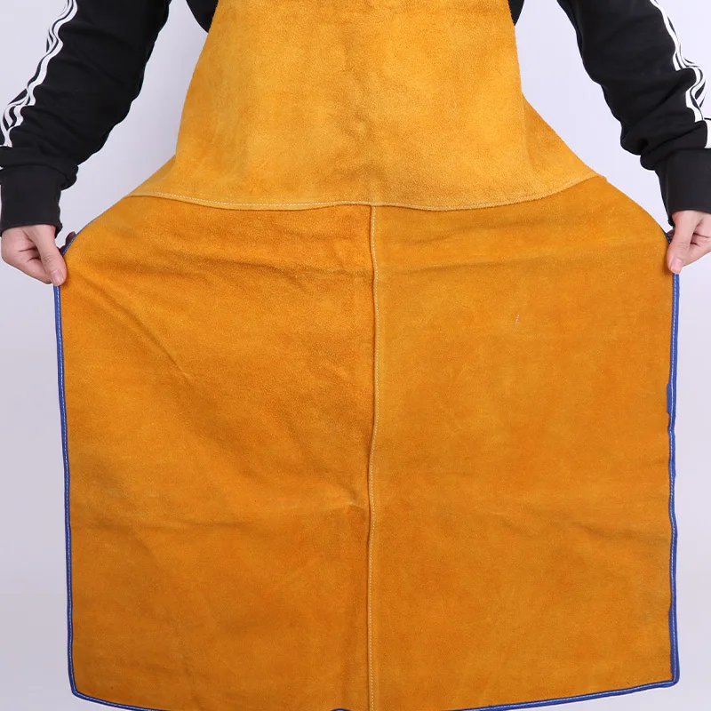 مريلة لحام من جلد البقر، ملابس واقية مثبطة للهب، ملابس عازلة للحرارة #2