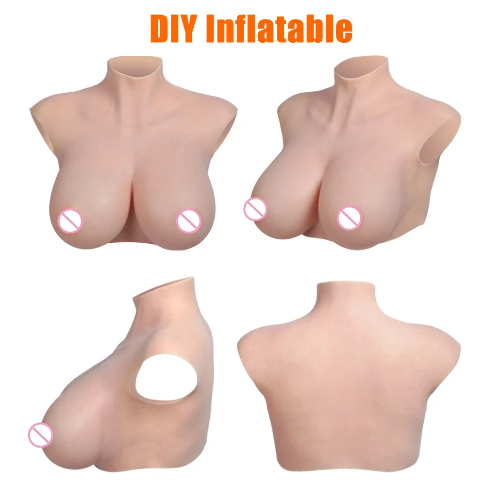 

DIY Inflatable Breast Forms Realistic Silicone 3000g U-CHARMMORE Fake Boobs Tits Enhancement Drag Queen Transgender Crossdresser