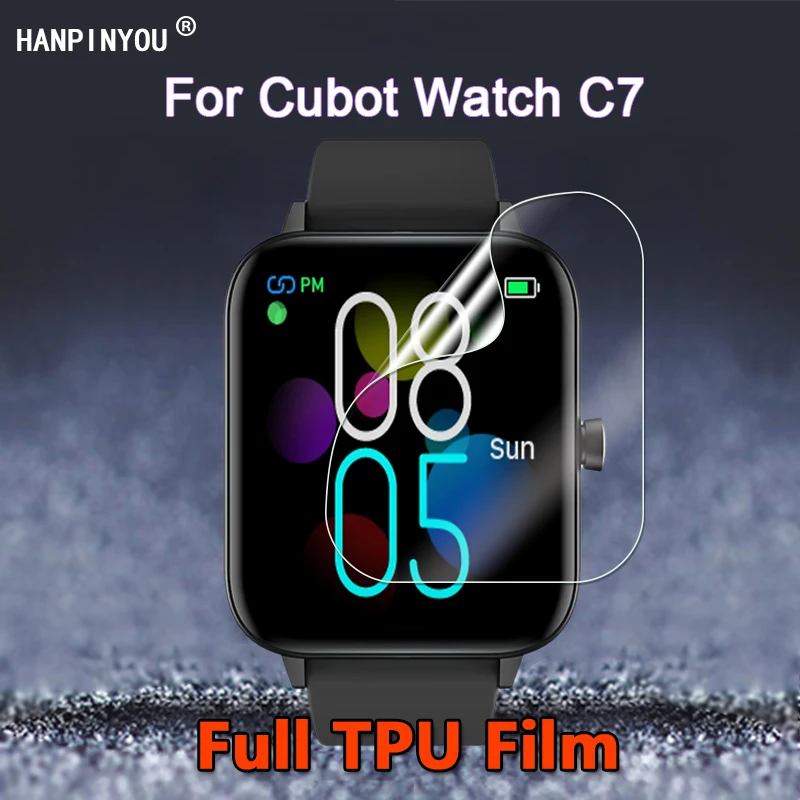 For Cubot Watch C7 SmartWatch Ultra Clear Slim Glossy Repairable Soft TPU Hydrogel Film Screen Protector -Not Tempered Glass