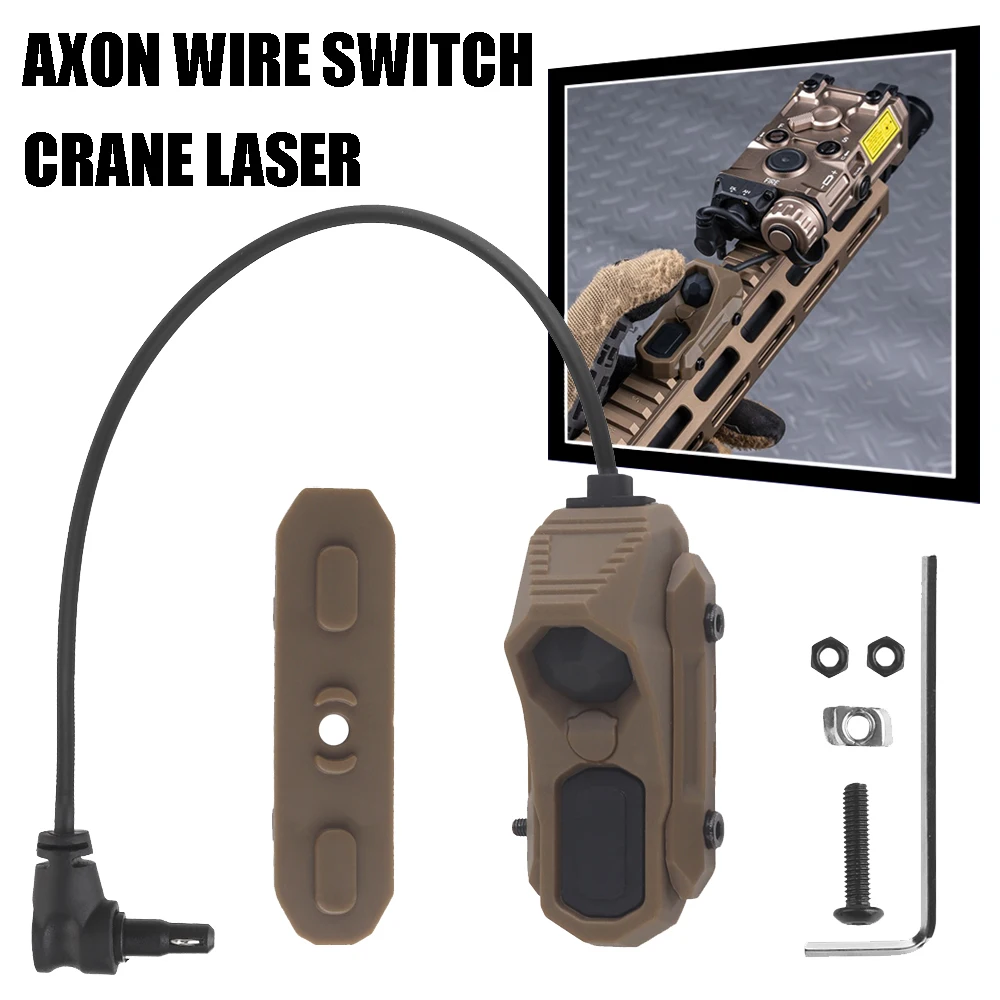 

Тактический AXON Wire Switch Crane Laser Plug Модульная кнопка дистанционного управления нажатием на провод Для M-lok Keymod и 20-мм планки Пикатинни