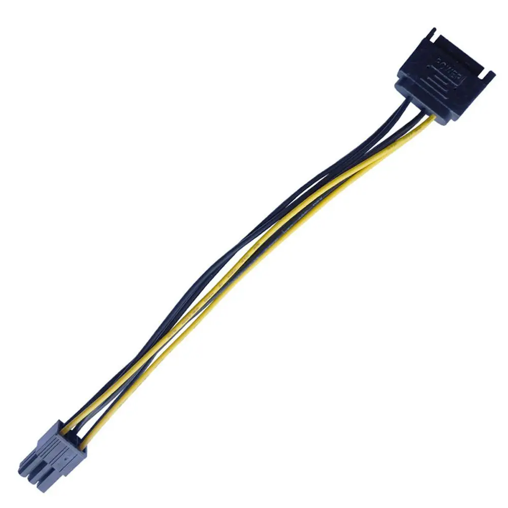 PCI Express 15 Pin To 6 Pin Male to Female SATA Power Cable Graphics Power Cord Video Card Power Cable SATA Adapter Cable