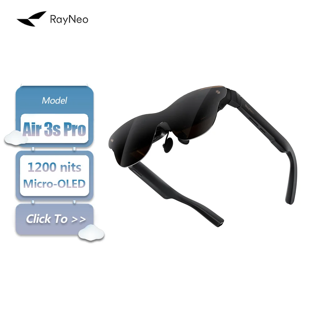 RayNeo Air 3s Pro XR Glasses 1200 nits of Brightness View 201