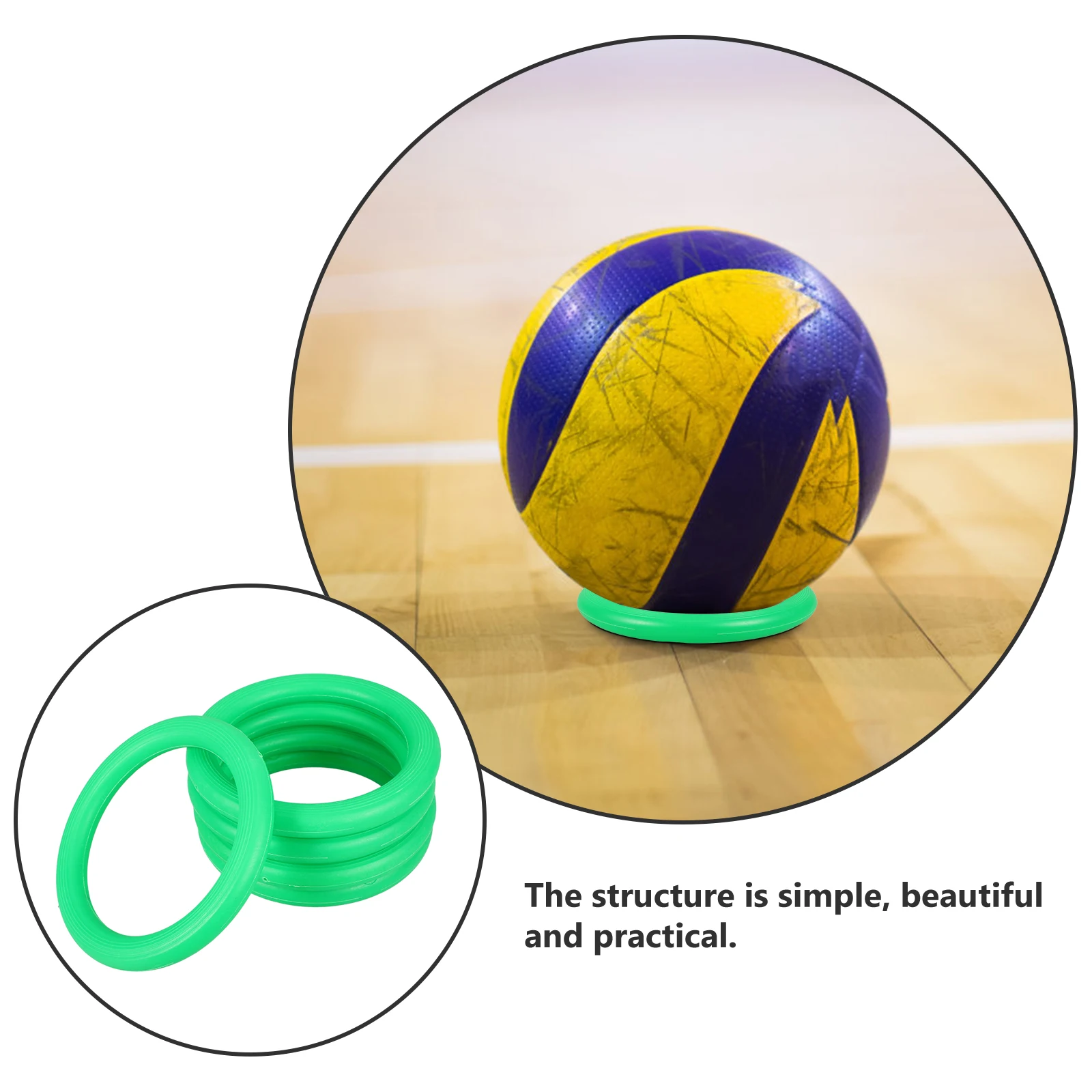 

5pcs Gym Yoga Ball St Basketball Football Holder PP Material 15cm Durable Base Volleyball Supports Storage Solution
