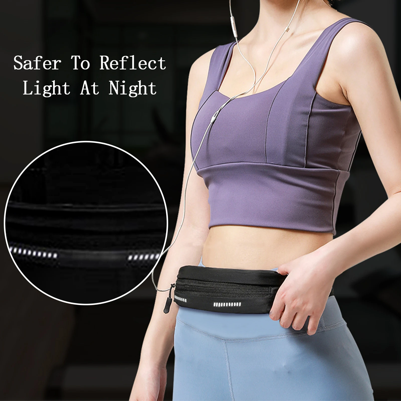 Running Waist Bag Outdoor Sports Travel Fanny Pack Adjustable Belt Bag Simple Solid Color Casual Waist Packs Universal