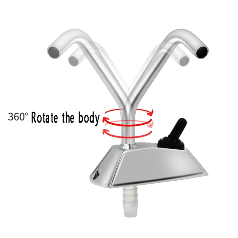 Spout Single Hole Water Faucet Tap Camper Caravan Full 360 Degree Rotation Taps 1 PCS Silver