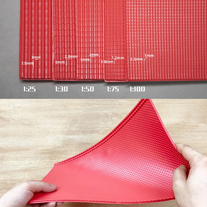 Analyste de diorama de mise en page de scène de bricolage, matériaux de tuile de toit en PVC, construction de modèles, mur de simulation, 20x29cm, 2