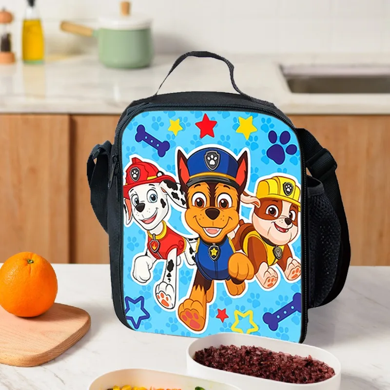 Paw Patrol Lunch Bags for Women Men Cartoon Anime Pattern Large Capacity Portable Cooler Bag Unisex Fashion Handbags Party Gifts