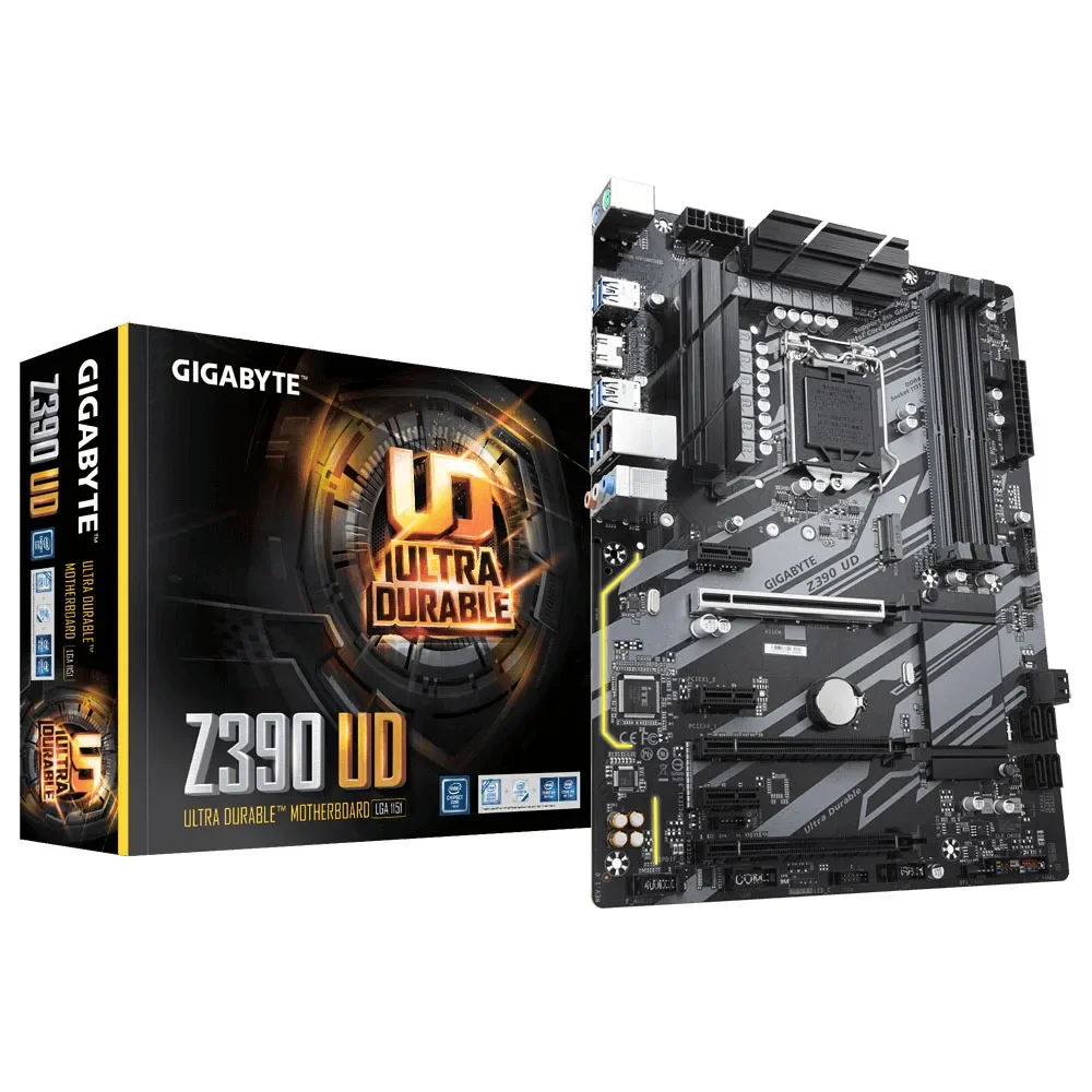 New Gigabyte GA Z390 UD Motherboard LGA 1151 Z390  Desktop Mainboard M.2 nvme PCI-E X16 With Box