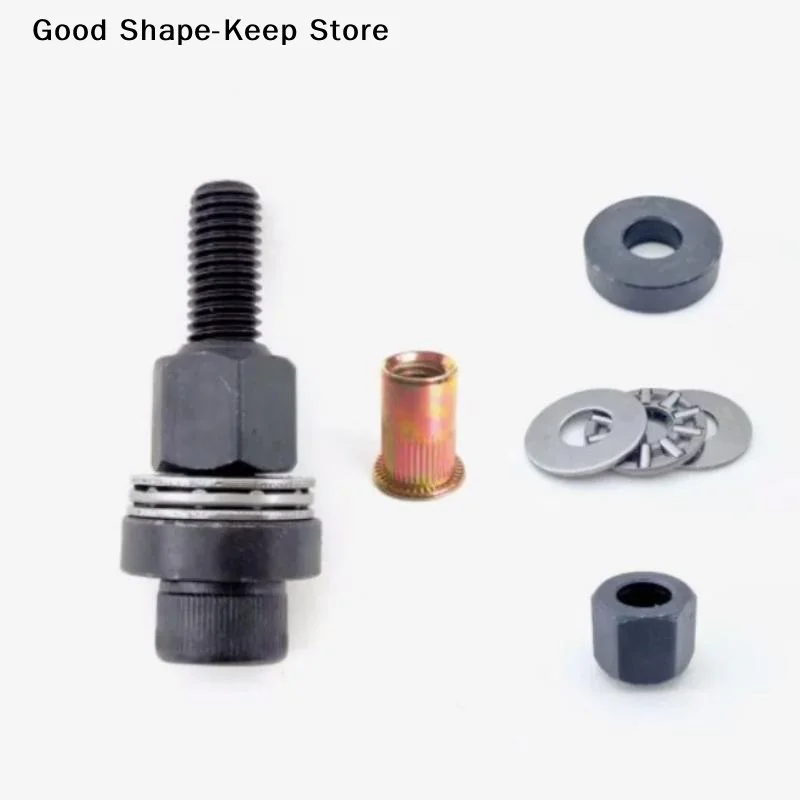 dailyHand Rivet Nut Head Set Labor-saving Manual Riveter Accessory Kit for Home DIY Furniture Repair Metal Working Projects